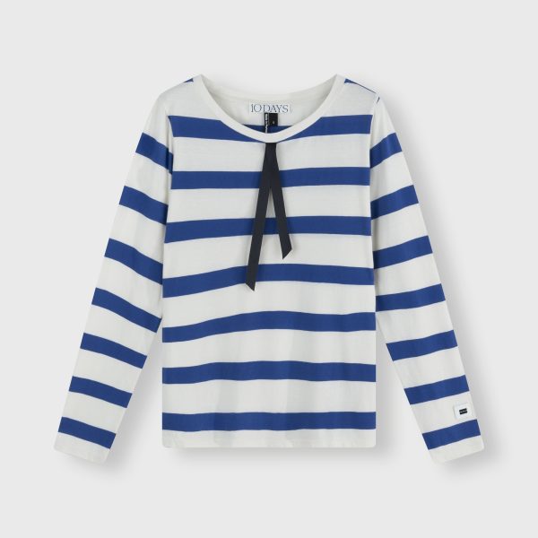 10Days 20-773-3204 longsleeve tee bow stripe