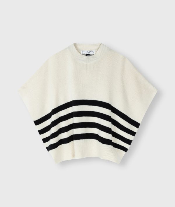 sleeveless sweater knit stripes light safa 10days