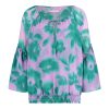 Lorin flower crepe blouse Studio Anneloes lila pink/smaragd 09966