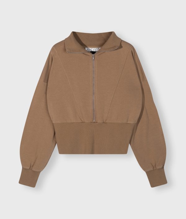 zip sweater cedar brown 10days