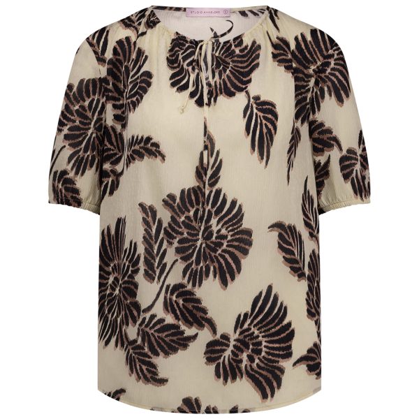 Maite flower crepe blouse