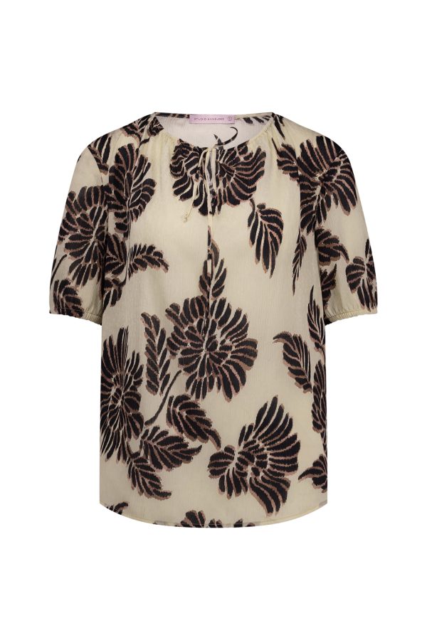 Maite flower crepe blouse