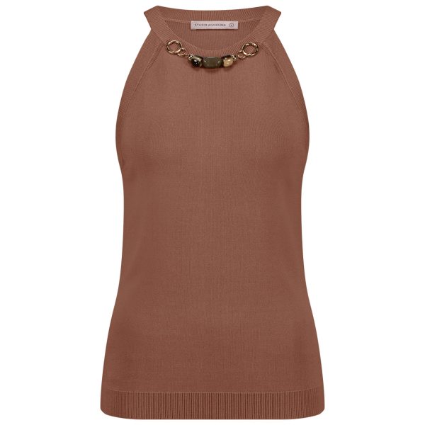 feline beads top chocolate Studio Anneloes