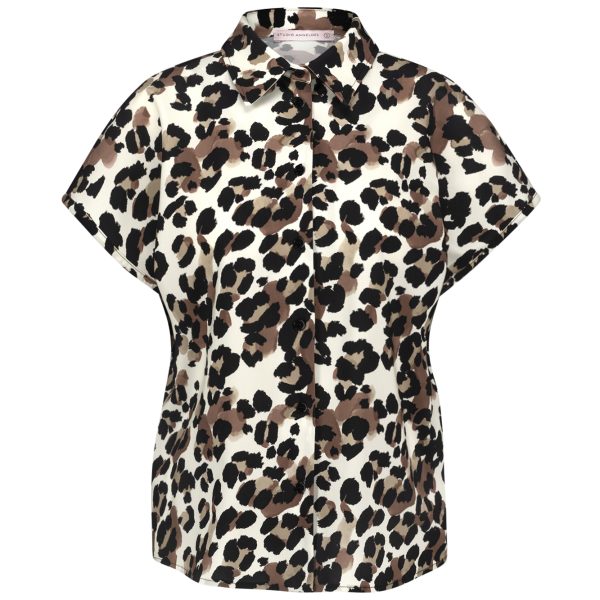 Barb leopard blouse kit/chocolate Studio Anneloes