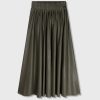 leather look pleated skirt 10days sage