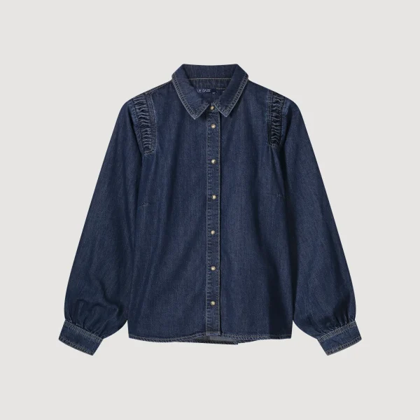 Denim blouse lightweight cotton tencel Summum