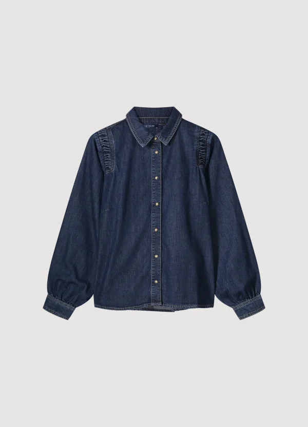 Denim blouse lightweight cotton tencel Summum