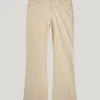 Slim flared pants strech baby cord ivory Summum