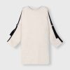 belted raglan dress soft white