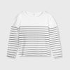 puff long sleee tee stripes ecru/graphite 10 Days