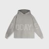 statement hoodie logo patch graphite 10 Days