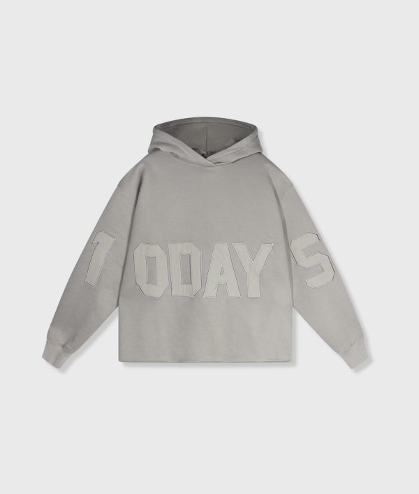 statement hoodie logo patch graphite 10 Days