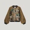 Jacket jacquard mix olive Summum