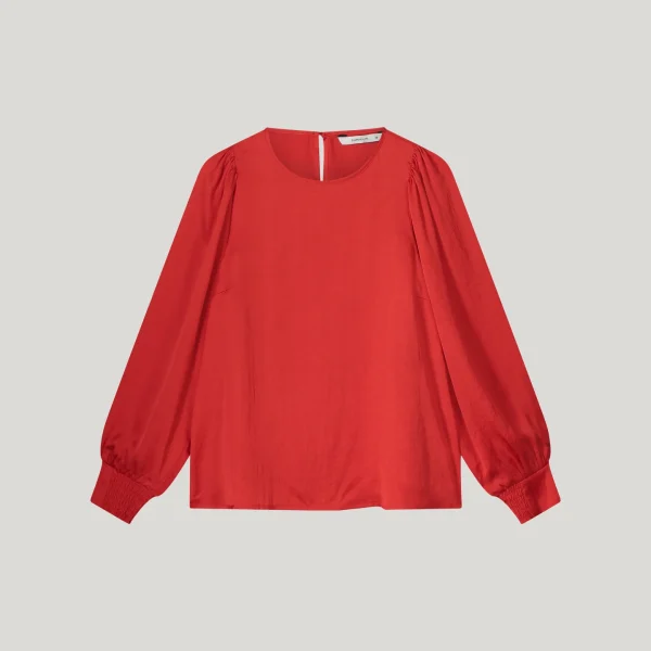 top long sleeves silky touch True red Summum