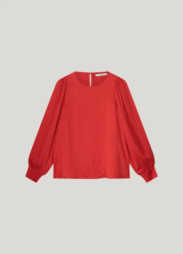 top long sleeves silky touch True red Summum