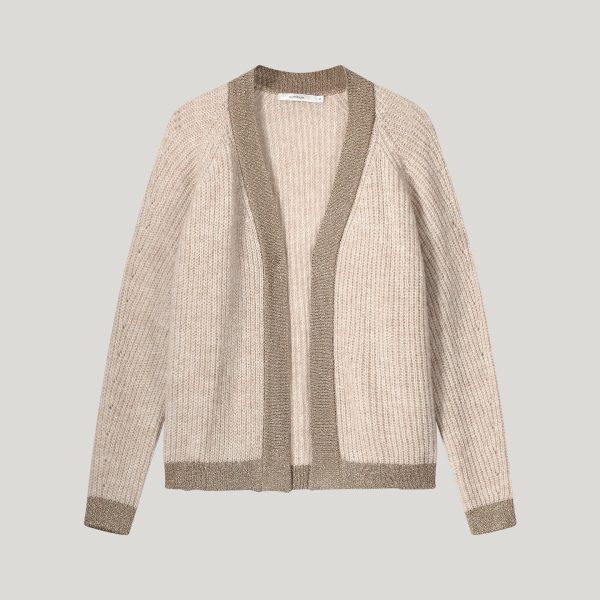 Cardigan airy alpaca blend knit ivory summum