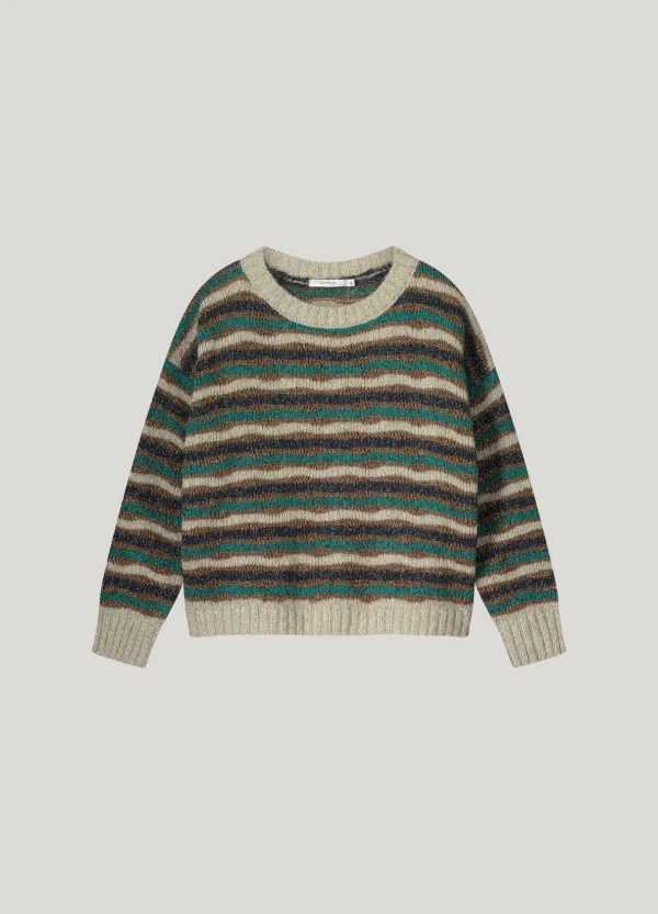 sweater multi colour alpaca lurex knit multicolour Summum