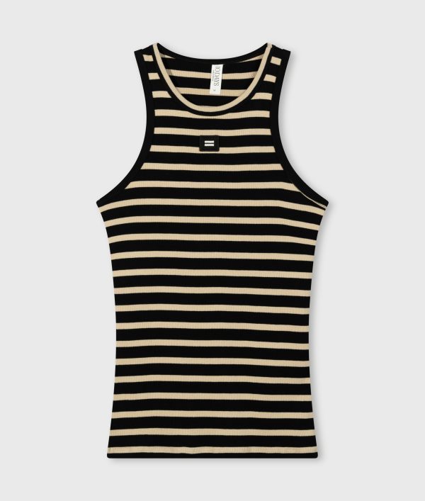 tank top rib stripes black ligh 10 days