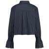 fildeli poplin stripe blouse midnight blue/off white Studio anneloes