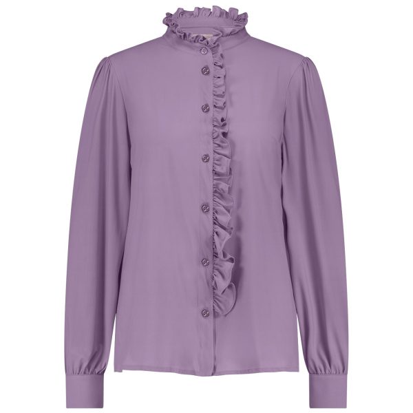 idetta ruffle blouse lila studio anneloes