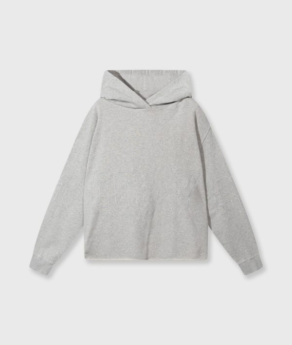 statement hoodie light grey 10 days