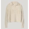 polo sweater fake fur knit ivory summum