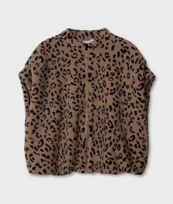 teddy gilet leopard dark fudge 10 days