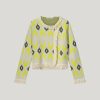 knitted jacket ikat mimosa yellow summum