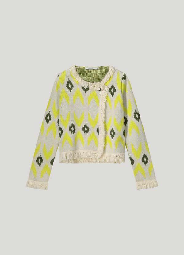 knitted jacket ikat mimosa yellow summum