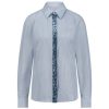 Bobby poplin blouse light blue/off white studio anneloes