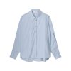 fancy button blouse crispy polin powder blue summum