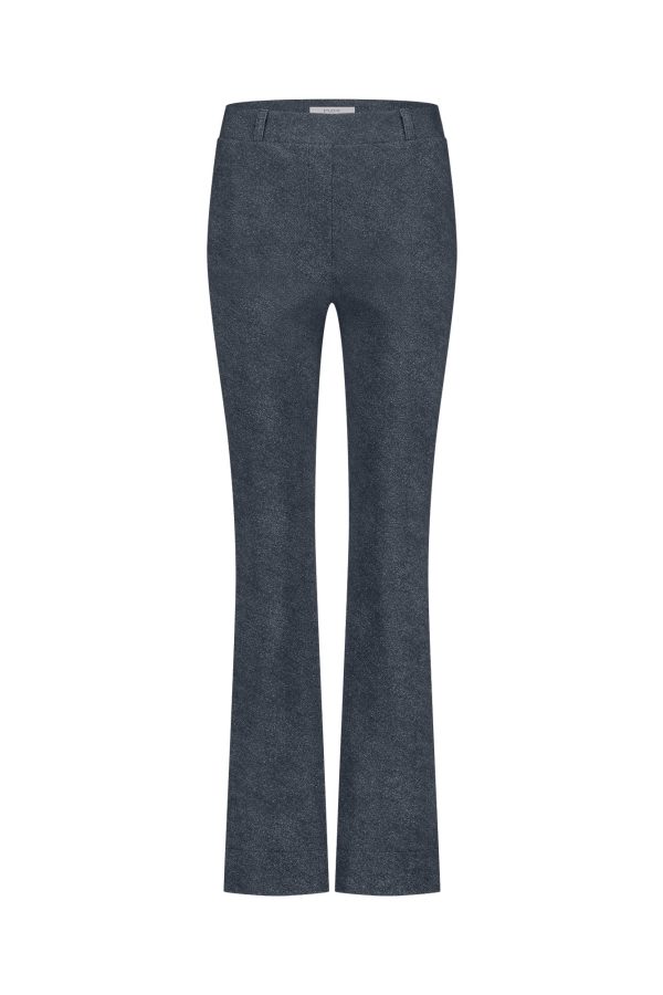 flair bonded denim trousers black studio anneloes