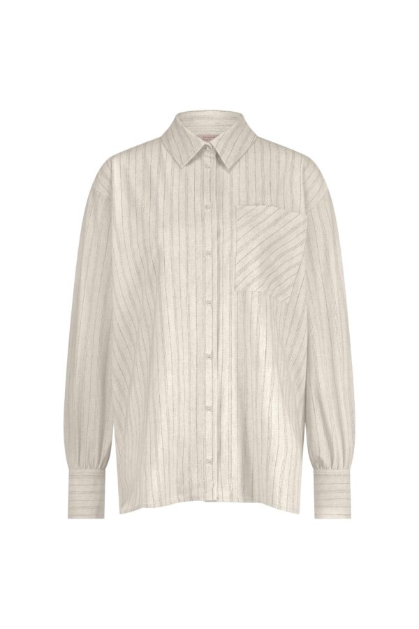 Olly pinstripe blouse kit/black studio anneloes