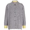 Tamar stripe blouse dark blue/off white studio anneloes