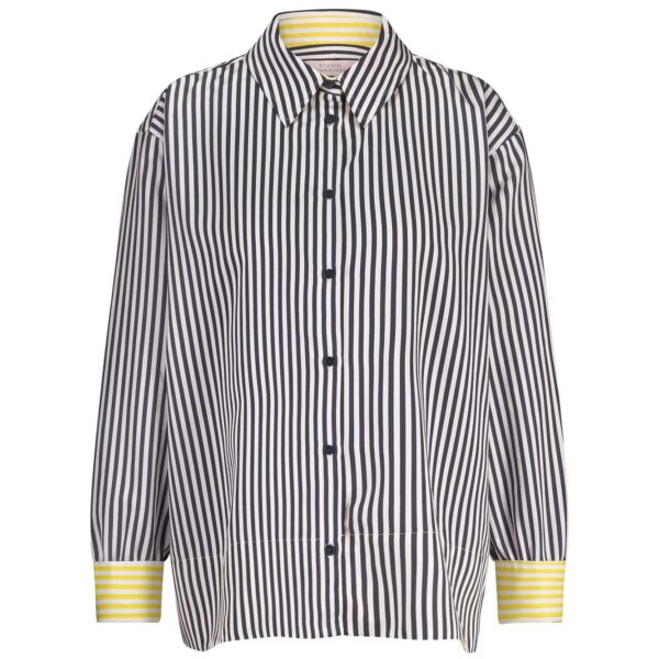 Tamar stripe blouse dark blue/off white studio anneloes