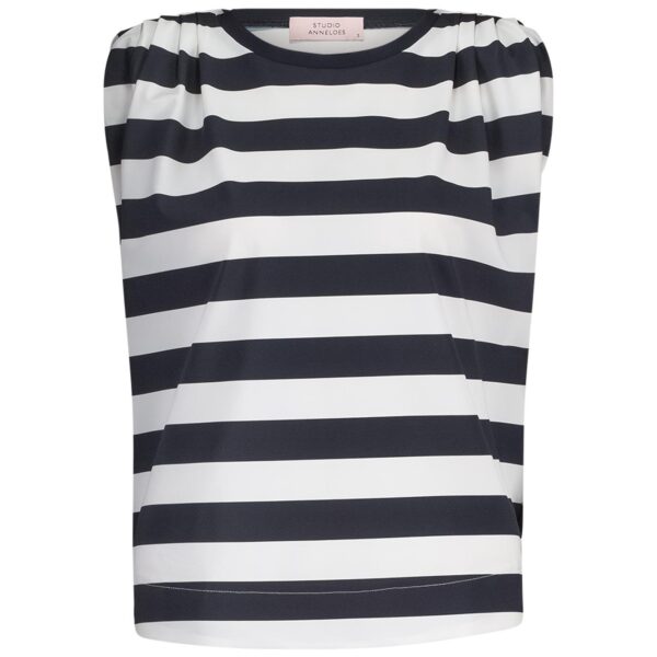 Leona stripe top dark blue/off white studio anneleoes