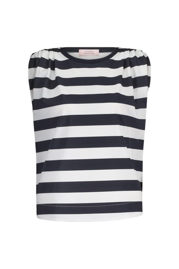 Leona stripe top dark blue/off white studio anneleoes